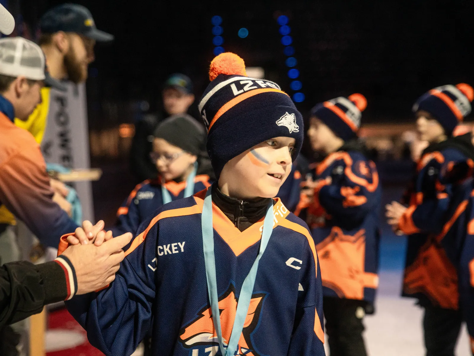 A player with his medal