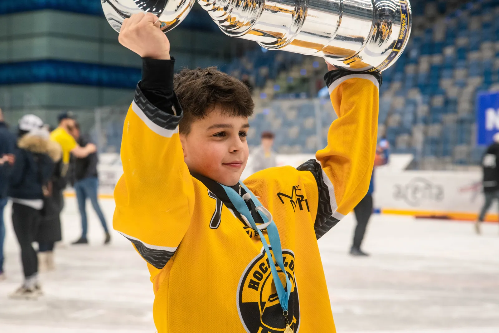 Captain lifts the trophy